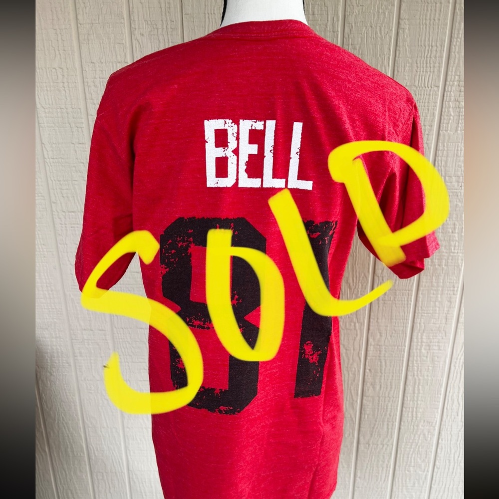 🏈💛❤️BLAKE BELL # 81 FANS! WHERE U AT! KANSAS CITY CHIEFS, NFL, RED SM T-SHIRT